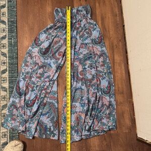 Paisley Print Wide-Leg Pant